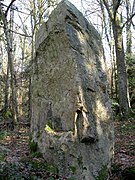 Le menhir de la Pierre Piquée.