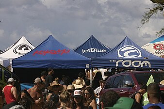 View of Rip Curl pro at Jobos Beach in February 2013