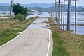 Road leading to Boyer Chute underwater in June 2011