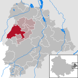 Läget för kommunen Starkenberg i Landkreis Altenburger Land