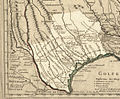 Image 11Texas in 1718, Guillaume de L'Isle map, approximate state area highlighted, northern boundary was indefinite. (from History of Texas)