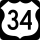 U.S. Highway 34 Business marker