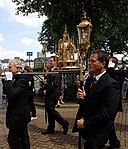 Reliquary of Lidwina of Schiedam during the procession in Het Bat