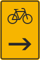 Direction to bicycle bypass sign (Slovakia)