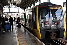 A Class 777 in service on the Wirral Line at Chester in 2024