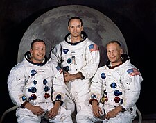 아폴로 11호 승무원: 왼쪽으로부터 암스트롱, 콜린스, 올드린