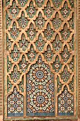 Darj wa ktaf motif on Bab Mansour in Meknes, Morocco (early 18th century)