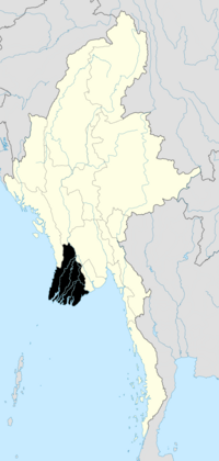 Location of Ayeyarwady Region in Burma