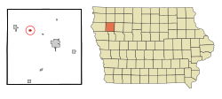 Location of Cleghorn, Iowa