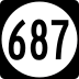 State Route 687 marker