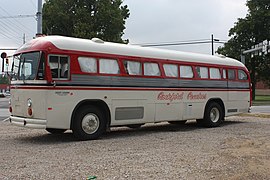 1980s Crown Supercoach restored, painted to match the bus from A League of Their Own