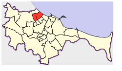 Location of Przymorze within Gdańsk