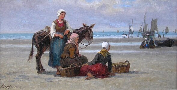 Fisherwomen at the beach (1890)