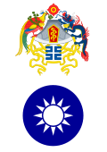 Top: Emblem (1913–1928) Bottom: Emblem (1928–1949) of China