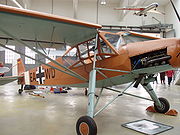 Fieseler Fi 156 no museu Flugwerft Schleißheim (pertencente ao Deutsches Museum). Este Storch encontra-se em condições de voo.