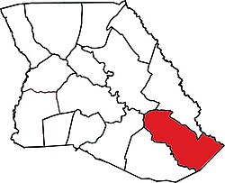 Location of Frenches Creek Township within Bladen County