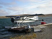 C-GSUE, a de Havilland Beaver (DHC2) Mk. 1, belonging to Dal Aviation. They operate two floatplanes in Cambridge Bay during the summer. This was taken later in the season than normal.