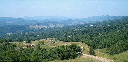 Germany Valley, with North Fork Mountain to the east on right