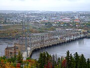 Centrale hydroélectrique de l'Île Maligne - Grande décharge, barrage