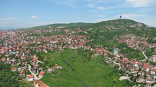 Hum Hill view from Sarajevo