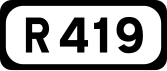 R419 road shield}}