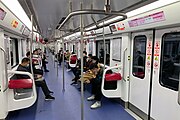 Interior of a Line 9 train