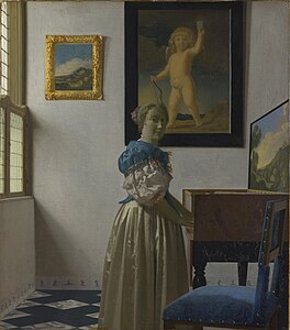 Lady Standing at a Virginal, by Johannes Vermeer