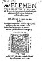 Johannes Vögelin – Elementale geometricum ex Euclidis Geometria (1529)