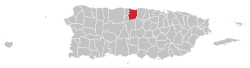 Localização de Manatí em Porto Rico