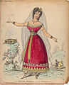 Madame Vestris in the burlesque Prometheus and Pandora, an 1831 print