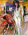 Model by the Wicker Chair (1919-1921) by Edvard Munch