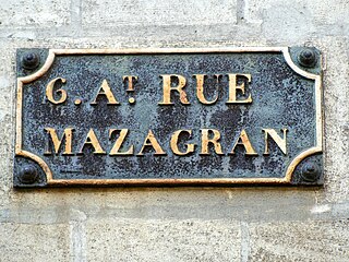 Rue Mazagran, panneau ancien