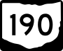 State Route 190 marker