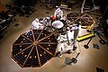 Image 20The InSight lander with solar panels deployed in a cleanroom (from Engineering)