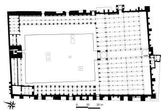 Plan d'architecte de la Grande Mosquée de Kairouan.