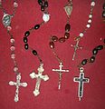 Various rosaries with Crucifixes