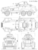 4 вида Sd.Kfz. 231 (6-Rad). Размеры в сантиметрах