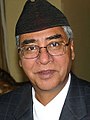 PM Sher Bahadur Deuba wearing Bhadgaunle topi