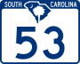 South Carolina Highway 53 marker