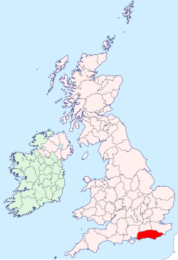 Location of Sussex