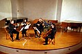 A string quartet in performance