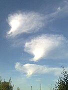 Cirrus virga über Deutschland