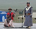 Shou rond sur une tente en Mongolie.