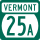 Vermont Route 25A marker