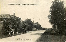 La route de Bordeaux à Langon dans les années 1900-1920...