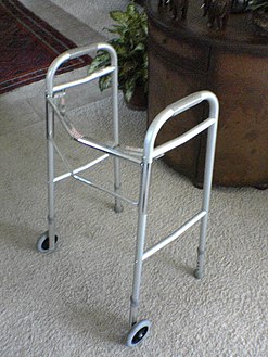 Front-wheeled walker.