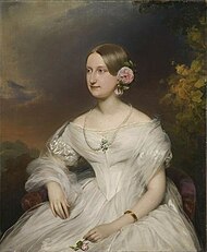 Princess Maria Carolina, Duchess of Aumale (1822–1869), wife of Henri d'Orléans, Duke of Aumale (1822-1897), at 20 years old, 1842