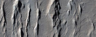 Close view of yardangs in previous image, as seen by HiRISE under HiWish program