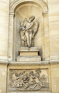 Detalhe da Fontaine des Quatre-Saisons, Paris (concluída em 1745) (Primavera)