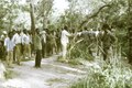 Morning roll call, Hermangono, Guinea-Bissau, 1974